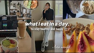 WHAT I EAT IN A DAY to stay healthy and happy amp lose weight [upl. by Thurlough]