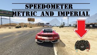 GTA5 How to install Speedometer and Timer Metric and Imperial  Speed  mphkmphms [upl. by Ahseiyk522]