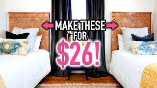 DIY Scalloped Headboards for only 26  DIY Headboard [upl. by Lyrpa668]