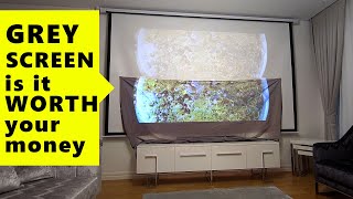 Grey Projector Screens vs White  Cheapest Ambient Light Rejection [upl. by Brosy]