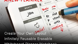 ANEW FOLIO  Reusable Customizable Whiteboard Planner Book [upl. by Hurlow]