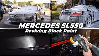 Transforming a Mercedes SL550  Black Car Paint Correction [upl. by Atipul]