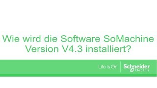 Wie wird die Software SoMachine Version V43 installiert [upl. by Eniala]