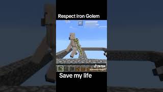 Iron golem save me minecraft memes mcpe [upl. by Laud442]