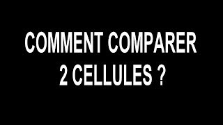 Comparaison de cellules [upl. by Doty]