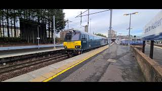 Caledonian Sleeper GBRF 92 038 Departing Motherwell [upl. by Bunker955]