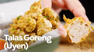 YANG SUKA JAJAN DEPAN SEKOLAH  RESEP TALAS GORENG  UYEN [upl. by Burnside]