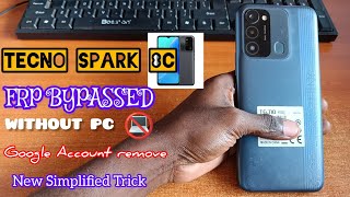 How to simply BYPASS FRP of TECNO SPARK 8C KG5j WITHOUT PC Google Account remove  Soft amp Hard [upl. by Lama]