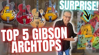 Gibson Archtop Guitars The Top 5 Gibson Jazz Guitars  5 is RARE [upl. by Ahsilra]