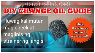 DIY CHANGE OIL GUIDE for Honda click 125 [upl. by Rolanda]