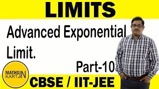 Advanced exponential limits  PART10  LIMITS Class12 CBSEJEE maths [upl. by Malva]