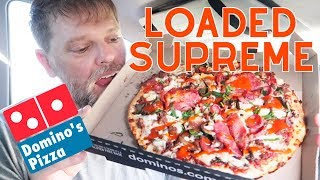 Dominos Loaded Supreme Pizza Food Review  Gregs Kitchen [upl. by Nilrac217]