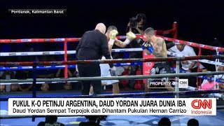 Pukul KO Petinju Argentina Daud Yordan Juara Dunia IBA [upl. by Lytsirk]