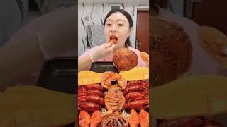 Chines Comendo Comida Satisfatória 🐙 ASMR Comida shorts [upl. by Ehttam]