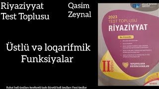 2023 Riyaziyyat Test Toplusu Ədədin loqarifmi Loqarifmin xassələri 1 dən 100 ə dim testtoplusu [upl. by Roseline]