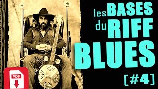 LES BASES des RYTHMIQUES BLUES à la GUITARE  DEBUTANTS 4 PDF [upl. by Gipsy]