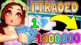 I Traded 💎1 DIAMOND Into 1000000 DIAMONDS💎 FULL SERIES Royale High Trading Challenge [upl. by Raamaj]