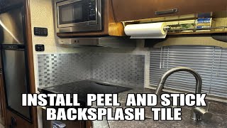 Installing Peel amp Stick Backsplash Tile amp Trim Tips amp Tricks Included [upl. by Sivatnod]