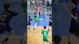 Best U14 boys saves in handball 💫🥅 bestofhandball handball trending handballgoalkeeper sports [upl. by Ahcim]