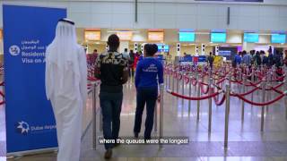 Express passport control with Smart Gates at DXB [upl. by Neidhardt]