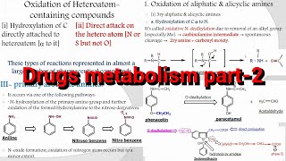 6 Introduction to Medicinal chemistry Drugs metabolism part2  Oxidation Reduction Hydrolysis [upl. by Isabella]