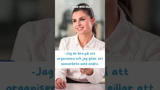 LEARN SWEDISH  En arbetsintervju swedish learnswedish [upl. by Lias]