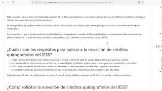 ¿Cómo se pueden refinanciar los créditos quirografarios del IESS [upl. by Ahsetal]