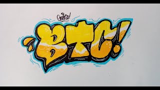 Drawing graffiti art BTC [upl. by Gawain847]