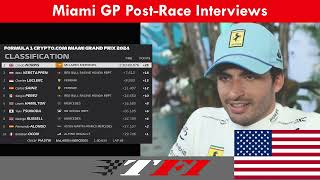 2024 Miami Grand Prix PostRace Interviews Drivers Share Insights and Reactions [upl. by Madlin354]