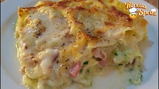 Lasagne velocissime Zucchine Speck e Mozzarella [upl. by Cohligan330]