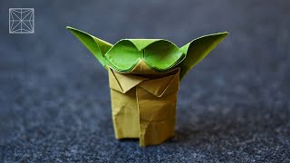 Origami Grogu Yoda’s Species Easy Tutorial  How to Make a Paper Grogu Mandalorian Starwars [upl. by Gasper]