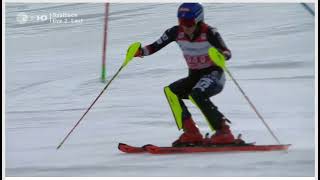 Mikaela Shiffrin Saalbach Slalom 2 Lauf [upl. by Alie]