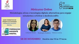 Metodologias ativas e tecnologias digitais para engajar estudantes e efetivar a docência onlife [upl. by Ingeborg]