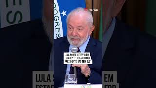 quotEnquanto for presidente não tem GLOquot diz Lula sobre intervir em estados [upl. by Euqinad227]