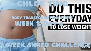 I tried the CHLOE TING 2 week shred challenge Week 1 Day 3 Body Transformation series 🎀 [upl. by Emmuela]