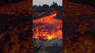 Lava flow in Iceland 🌋 icelandvolcano icelandphotography volcaniceruptioniceland lava iceland [upl. by Gerianne547]