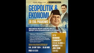 GEOPOLITIK DAN EKONOMI DI ERA PRABOWO   Mardigu Wowiek [upl. by Eniamahs]