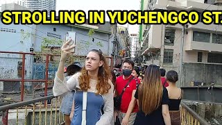 WALK AT YUCHENGKO STREET BINONDO CITY OF MANILA  PHILIPPINES [upl. by Ahsirat]