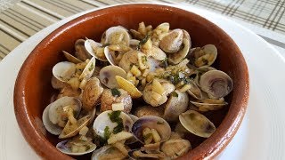 Receta Almejas al ajillo  Rico Rico y fácil  Cocina con Rock [upl. by Attelrac]