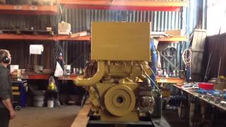 Running Cat D399 marine engine [upl. by Porty]