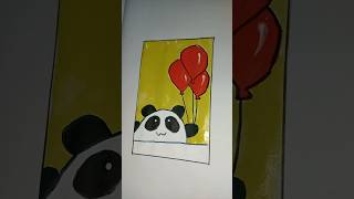 Panda art by vibha 🤭❤️ craftideas crafts art trending shortviral viralvideo [upl. by Knobloch406]