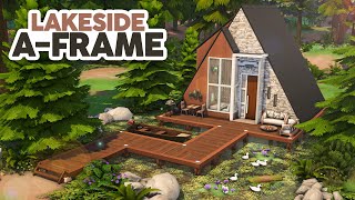 Lakeside AFrame  The Sims 4 Speed Build [upl. by Sprage]