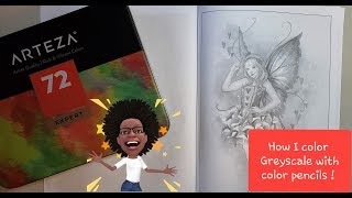 How To Color Greyscale with Colored Pencils [upl. by Tennes326]