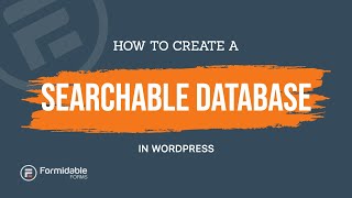 How to Create a Searchable Database in WordPress [upl. by Adalbert686]