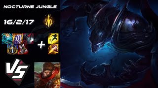 JUNGLE Nocturne vs Wukong  EU Grandmaster Patch 1422 [upl. by Gordon]