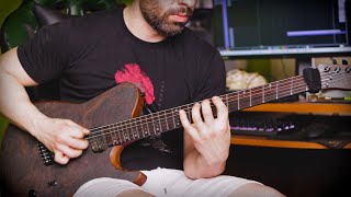 PAUL GILBERT  TECHNICAL DIFFICULTIES  cover on a baritone guitar 2024 [upl. by Rhody]