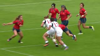 HIGHLIGHTS USA beat Spain 43  0 at the Womens Rugby World Cup [upl. by Lehcir19]