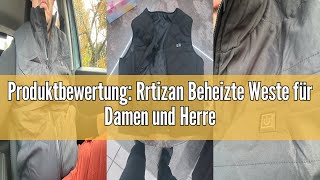 Produktbewertung Rrtizan Beheizte Weste für Damen und Herren mit Powerbank ärmellose USB elektrisc [upl. by Eleazar]