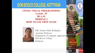 VISUAL PROGRAMMING LECTURE 39 BCA S5 – HOW TO USE VIEW STATE [upl. by Islean]