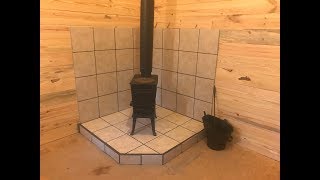 Cabin Update Brand New Jøtul Wood Burning Stove and Hearth Build [upl. by Eiznil180]